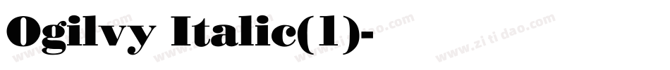 Ogilvy Italic(1)字体转换